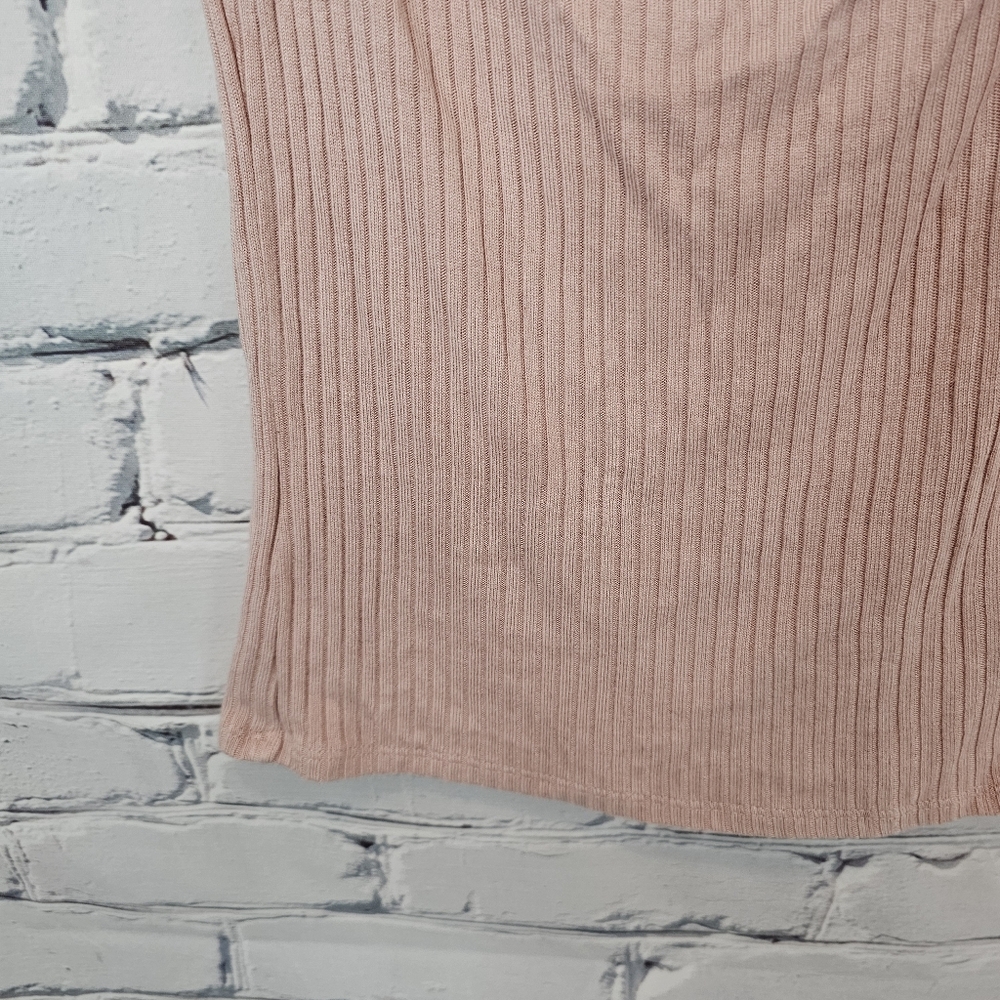 Reformation Bardot Rib Knit Top In Pink - Picture 5 of 8
